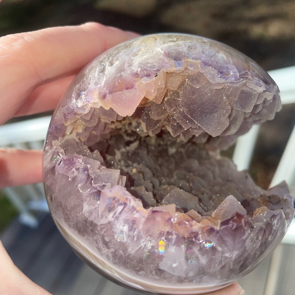 Purple Geode Sphere